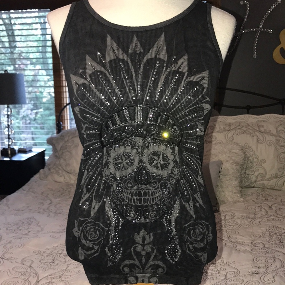 “Vilued Stone”tank with “Band of Gypsies” kimono